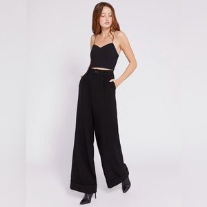 ALICE AND OLIVIA TOMASA WIDE LEG CUFF PANTS US2 New With Tags